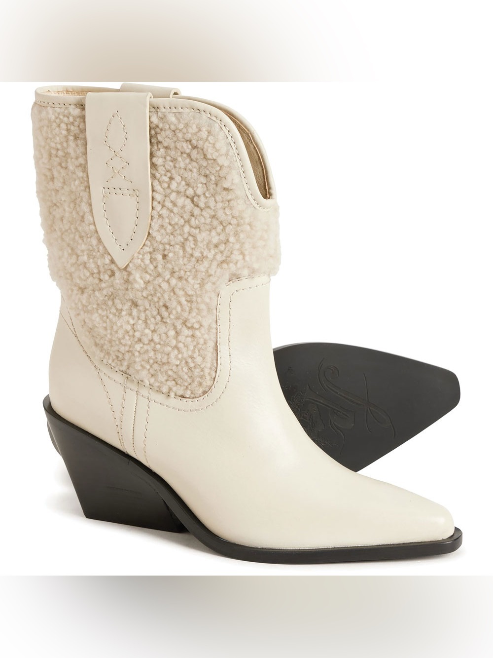 FREE PEOPLE Arctic Fox Pitchfork Point Sheepskin Boots, Women’s US Size 8. Craft